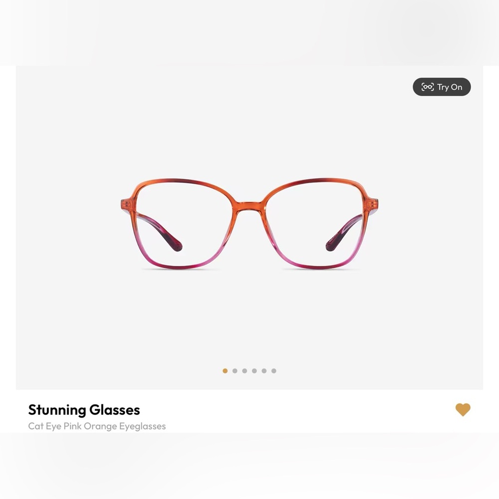 Eyebuy Direct Stunning Frames Glasses Ombré Orange & Pink